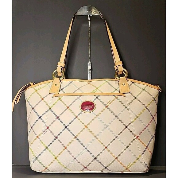Coach Multicolor Plaid Tote Bag - Picture 1 of 14
